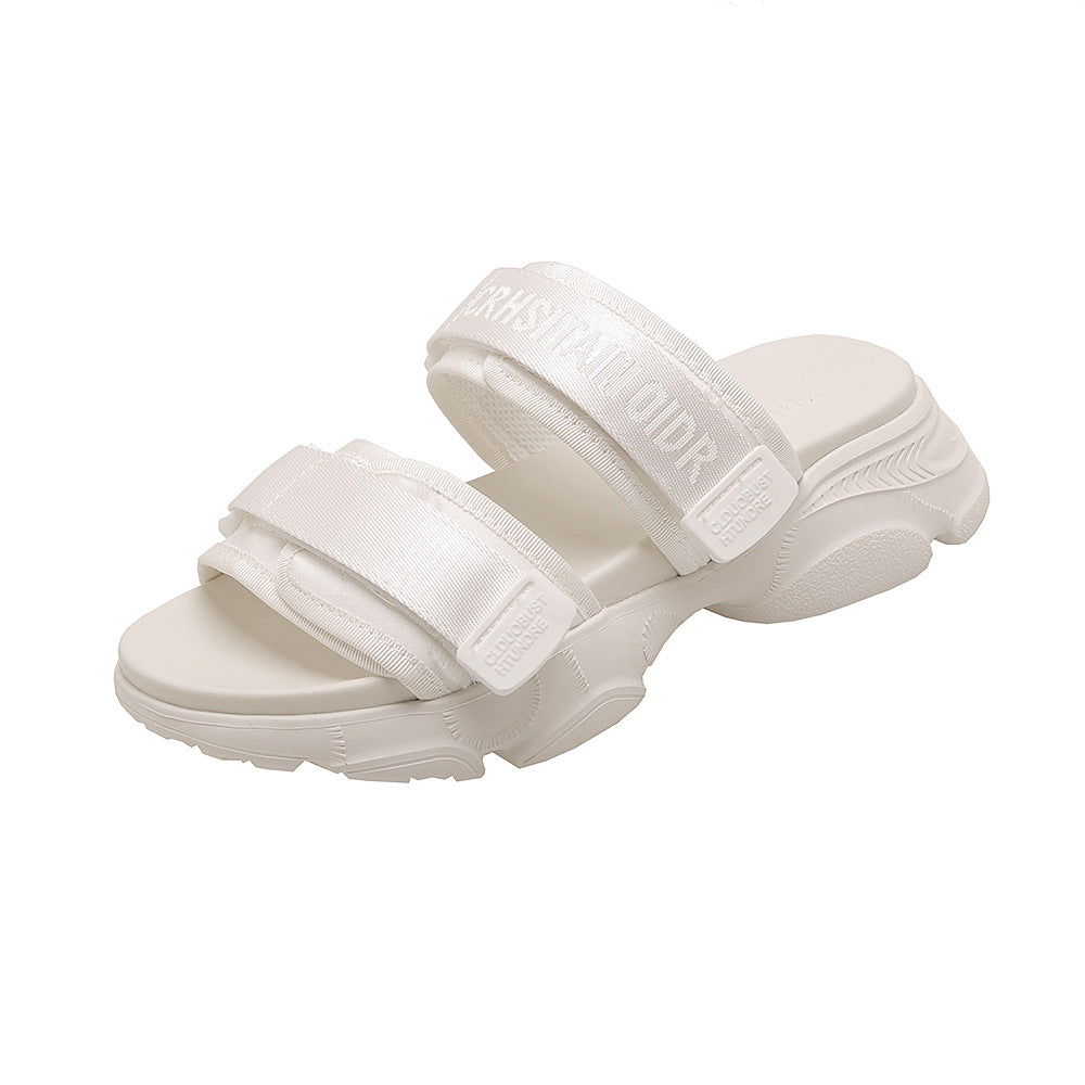 Women's Summer Outdoor Muffin Thick Bottom Velcro Slippers