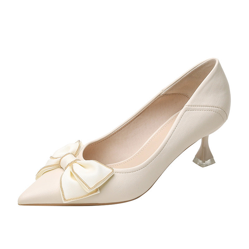 Women's With Skirt Pointed Toe Not Tired Feet French Style Women's Shoes
