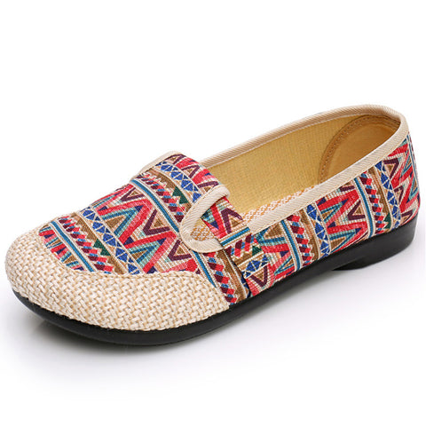 Women's Breathable Linen Slip-on Lazy Canvas Shoes
