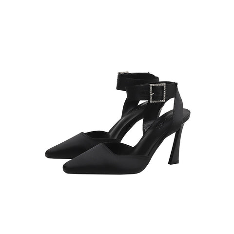 Women's High Stiletto Low-cut Closed Strap Hollow Sexy Women's Shoes