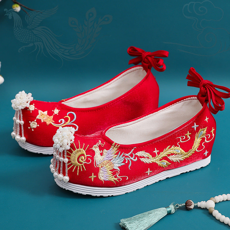 Yi Increased 7cm Ancient Costume Dance For Canvas Shoes
