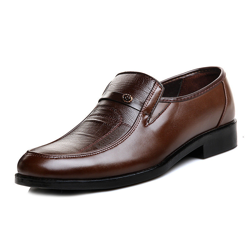 Men's Autumn Business Formal Office Round Toe Leather Shoes