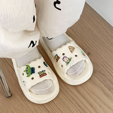 Women's Summer Cartoon Cute Interior Home Thick-soled Slippers