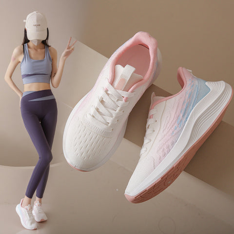 Women's Summer Flying Woven Breathable Korean Running Sneakers