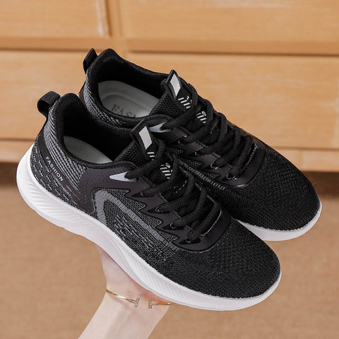 Women's Woven Spring Breathable Korean Fashion Sports Casual Shoes