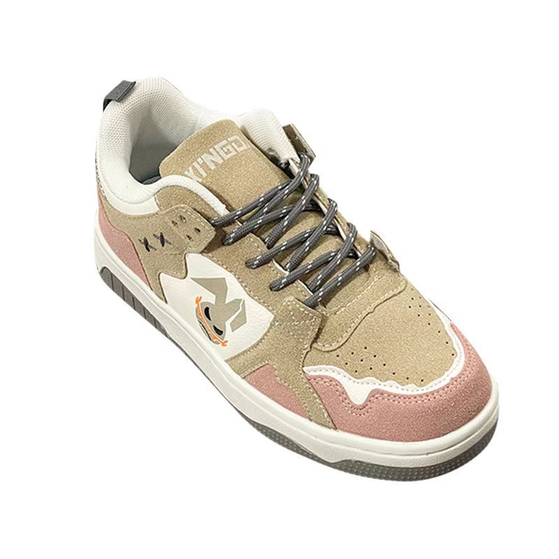 Men's Harbor Style Gray Pink Color Matching Sneakers