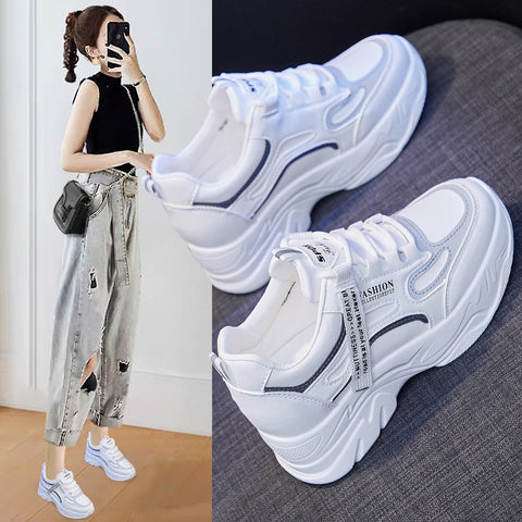 Women's Increasing Insole Dad Spring Korean Style Canvas Shoes