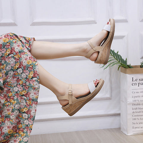Women's Summer Wedge Plus Size Comfort Sandals