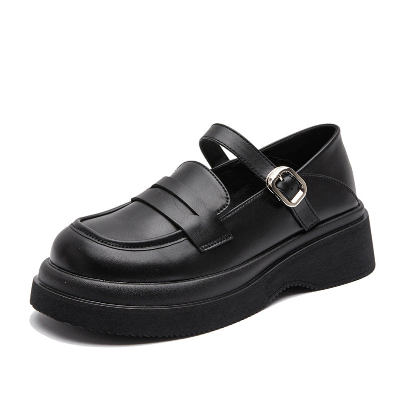 Women's Thick Bottom Spring Style Round Toe Female Loafers