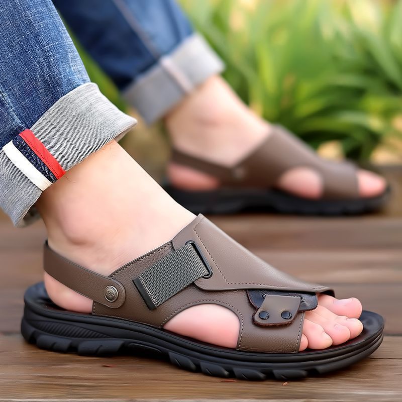 Men's Use Genuine Soft Bottom Non-slip All-matching Sandals
