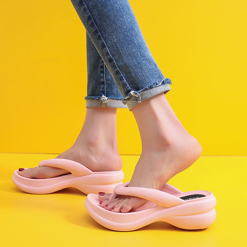 Women's Dongdaemun Wedge Outdoor Fashion Platform Slippers