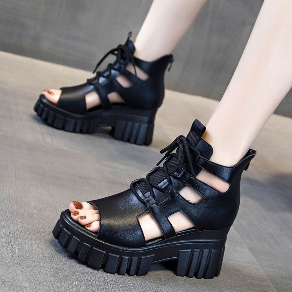 Women's Summer Breathable Slimming Roman High Platform Sandals