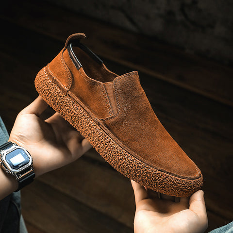 Chaussures d'été en cuir véritable paresseux à la mode rétro Tods pour hommes