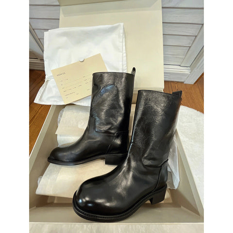 Women's Western Cowboy Genuine Middle Tube Retro Boots
