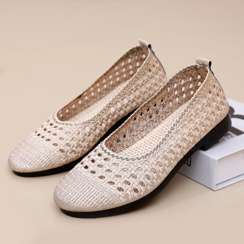 Women's Summer Slip-on Hollow Mother's Comfortable Women's Shoes
