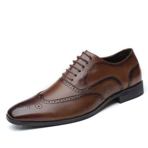 Chaussures en cuir britanniques à la mode pour hommes d'affaires rétro