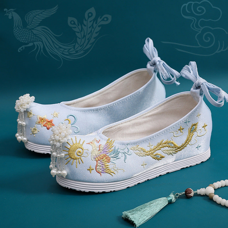 Yi Increased 7cm Ancient Costume Dance For Canvas Shoes