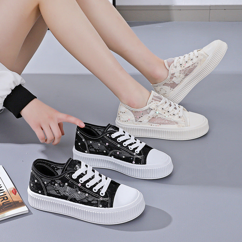 Women's & Students' Breathable White For Summer Korean Style Street Sneakers