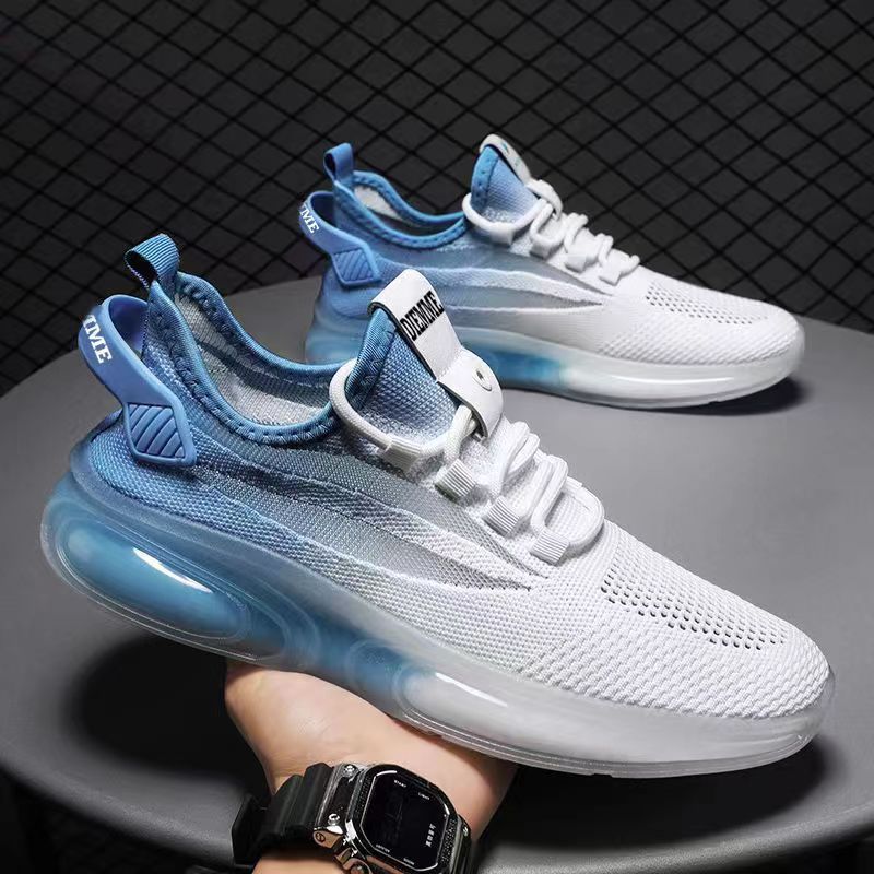Men's Fashion Jelly Bottom Sports Flyknit Mesh Casual Shoes