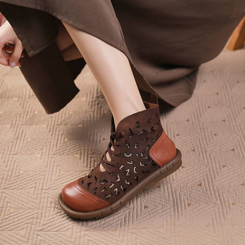 Women's Travel Cotton And Linen Style Vintage Boots