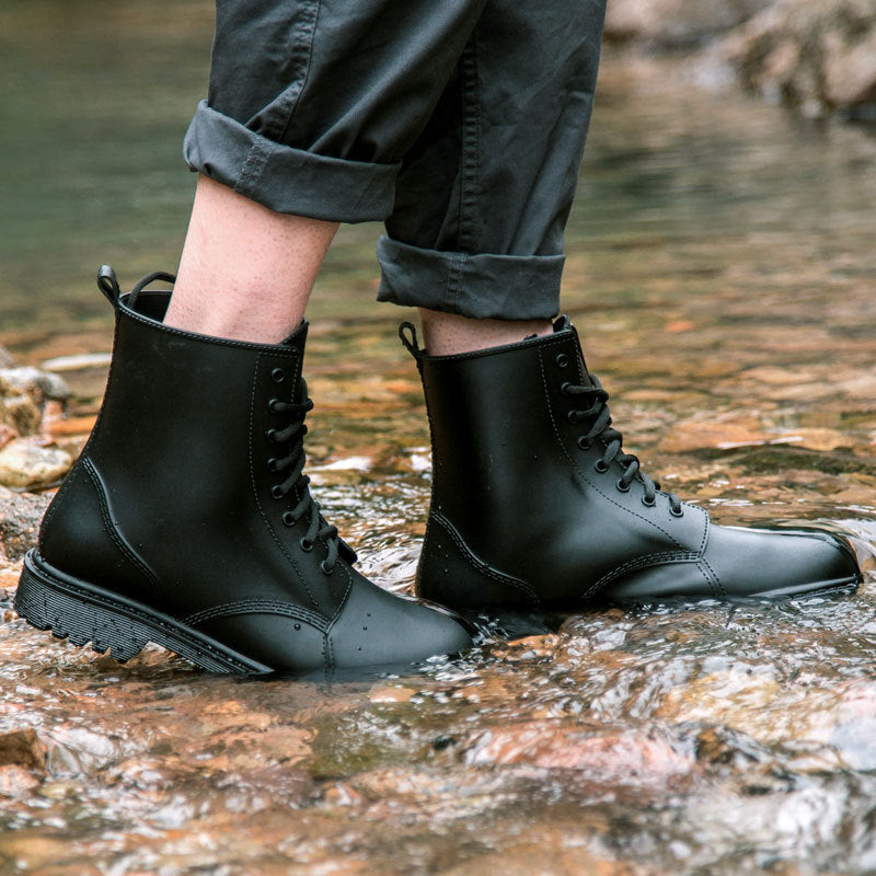 Slouchy Men's Frosted Non-slip Wear-resistant Rubber Boots