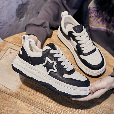 Women's Versatile Korean Style Color Matching Thick Sneakers – Urduraj