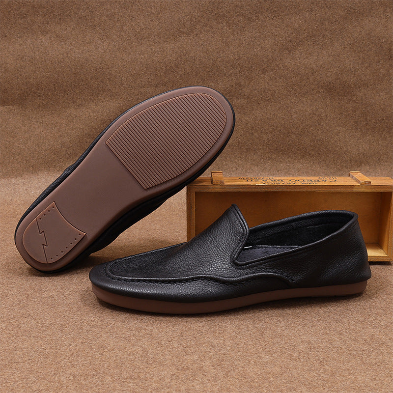 Trendy Men's Genuine Soft Bottom Slip-on Men's Shoes