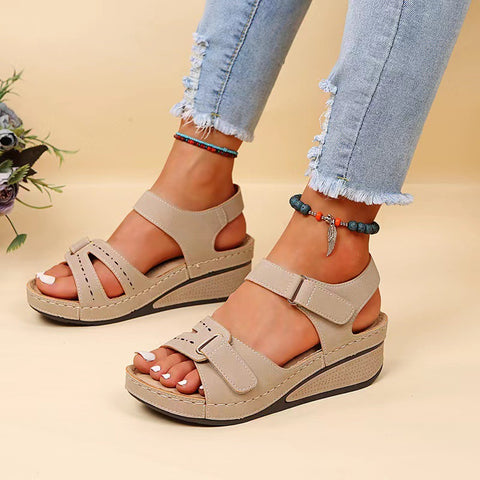 Sommer-Keilabsatz-Sandalen für Damen im Ausverkauf, große Größe