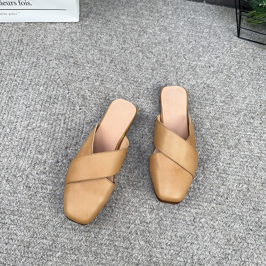 Women's Spring Comfortable Retro Half Support Toe Sandals