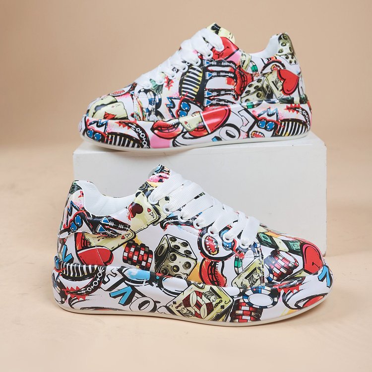 Creative Innovative Women's Mcqueen White Platform Sneakers