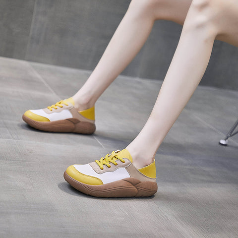 Frühlings-Muffin-Plattform-Sneaker für Damen im koreanischen Stil