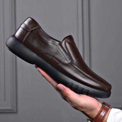 Chaussures d'affaires en cuir à enfiler pour hommes