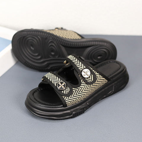 Women's Velcro Platform Amoi Outer Wear Anti-slip Slippers