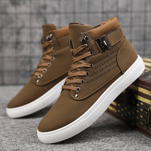 Men's High-top Board Retro Lace Up Trendy Boots