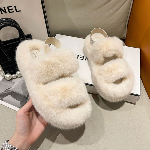 Women's Plus Size Band Outdoor Korean House Slippers