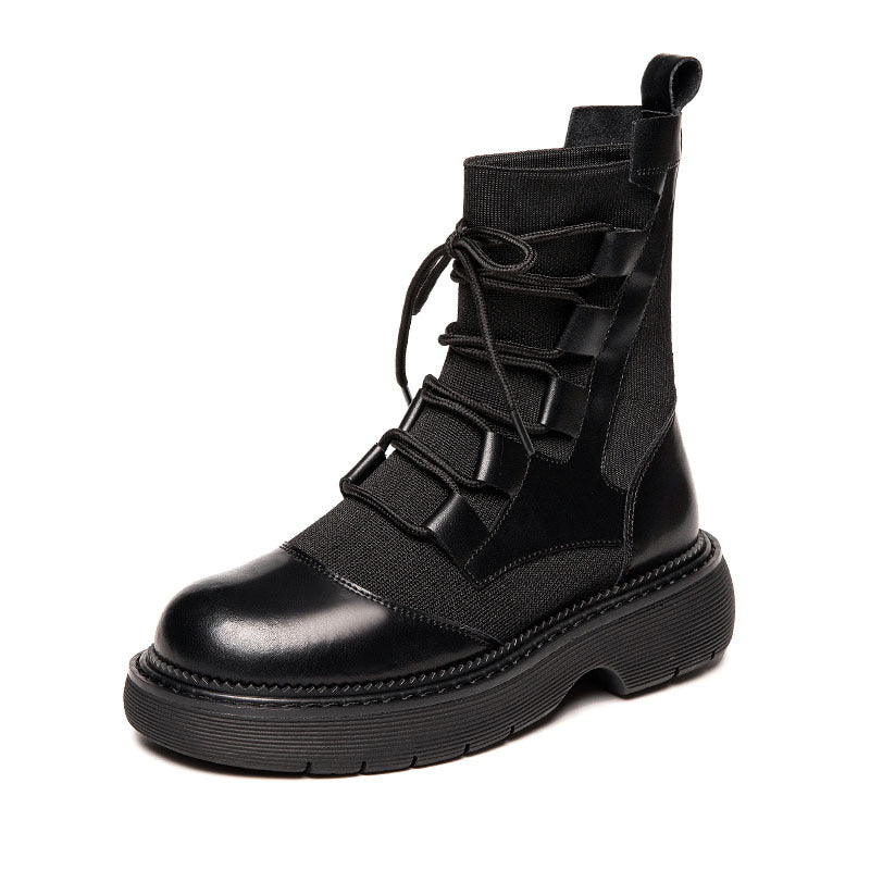 Women's Autumn Thin Single-layer Short Breathable Genuine Boots