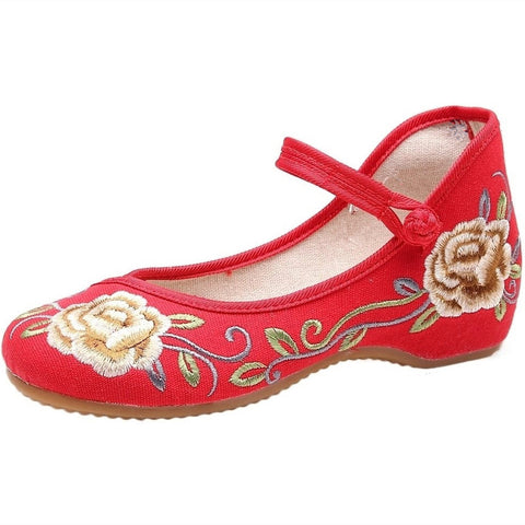 Women's Low Tendon Bottom Ancient Style Female Canvas Shoes