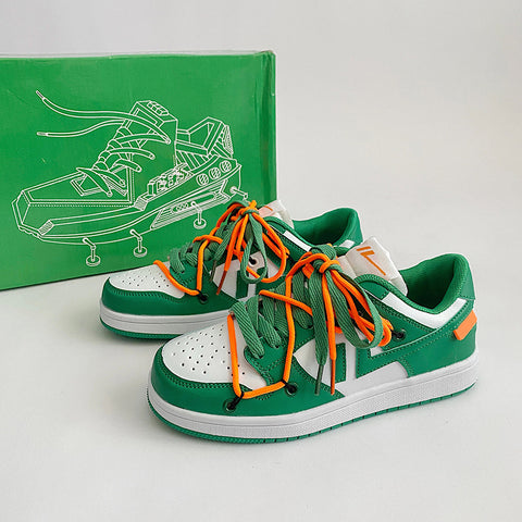 Creative Women's Platform Fashionable Korean Green Sneakers