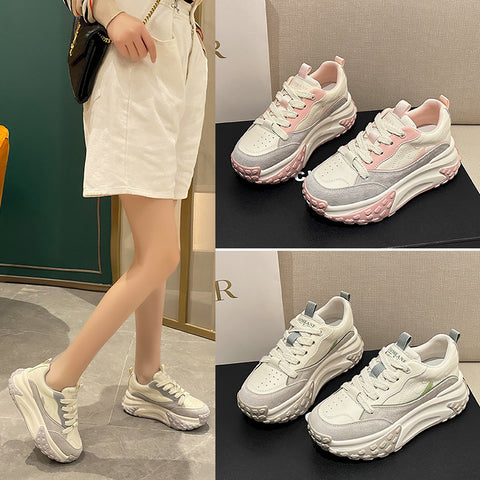 Women's Dad Fashionable Spring Korean Style Thick Sneakers