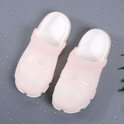Men's Couple Closed Toe Hollow Out Gel Breathable Plus Sandals
