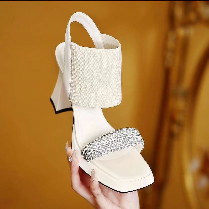 Women's Hollowed Summer Waterproof Platform Stiletto Roman Empty Sandals