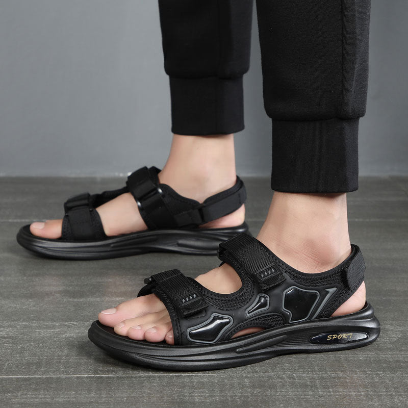 Men's Summer Outdoor Driving Velcro Korean Soft Sandals