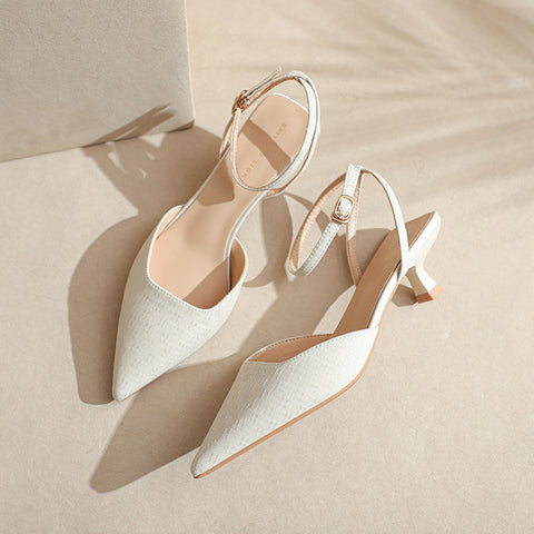 Pointed Toe Front Bag Backstrap Fashion Women's Shoes