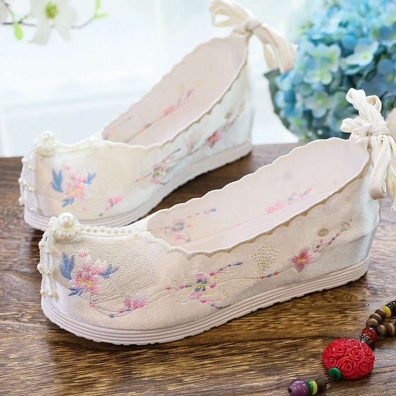 Women's Han Chinese Clothing Tassel Decoration Canvas Shoes
