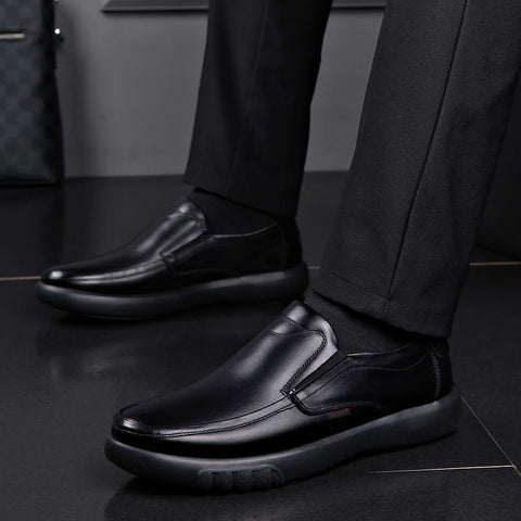 Męskie biznesowe buty skórzane z miękkim spodem