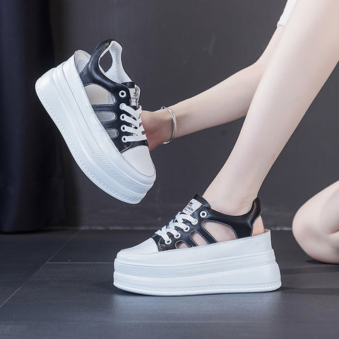 Women's Hidden Platform Toe Cap Wedge Summer Skim-fit Sandals