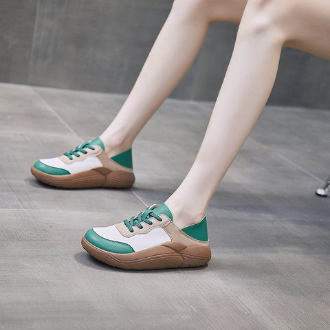 Sneakers da donna stile coreano con plateau di primavera