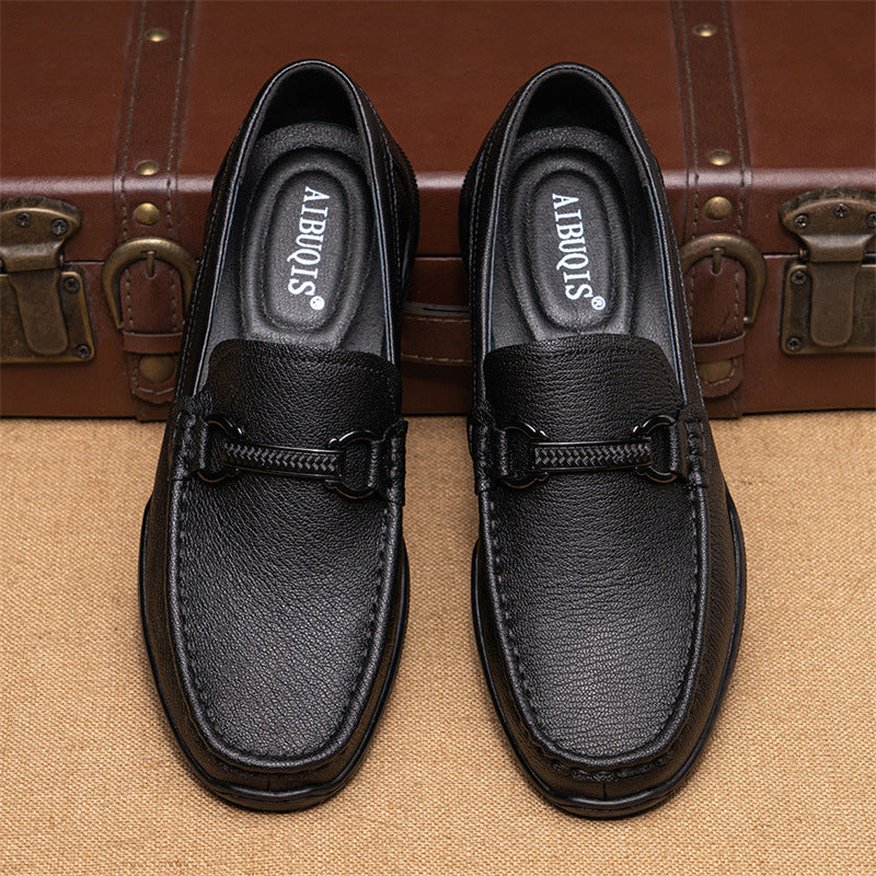 Men's Tods Summer Breathable Trendy First Layer Cowhide Loafers