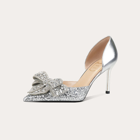 Women's High Stiletto Pointed Crystal Diamond Not Women's Shoes