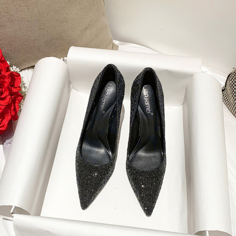 Women's Two-way Wear Crystal High Stiletto Women's Shoes